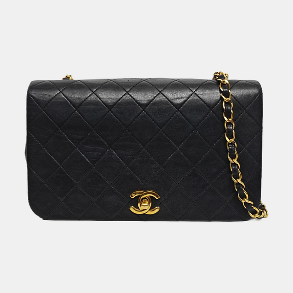Medium Quilted Lambskin Black