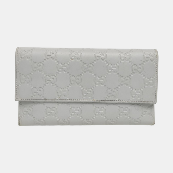 Signature Monogram Calfskin White Wallet