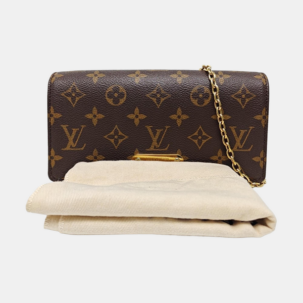 Lily Monogram Coated Canvas Brown