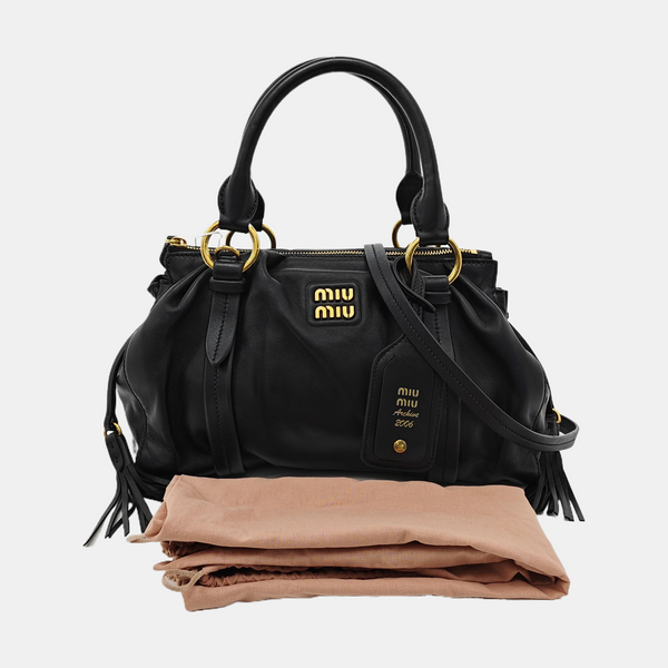 Lambskin Shoulder Bag Black