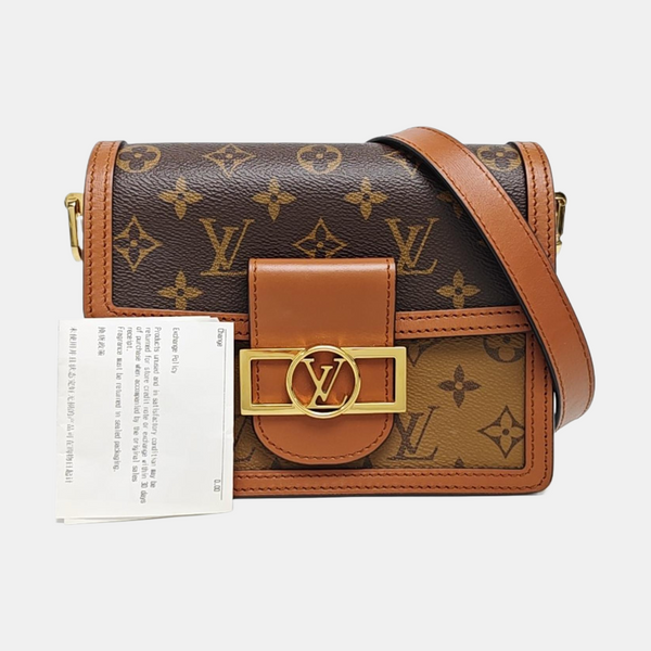 DAUPHINE Mini Monogram Coated Canvas Brown