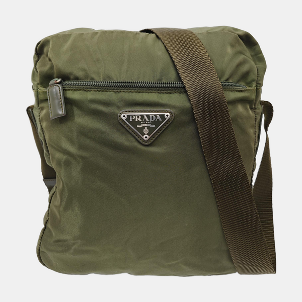 Nylon Shoulder Bag Green