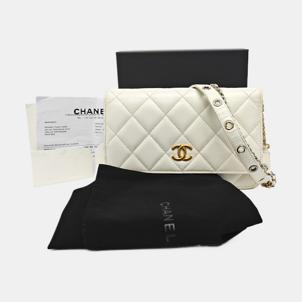 WOC Quilted Lambskin White