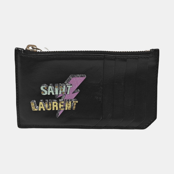 Calfskin Card Holder Black