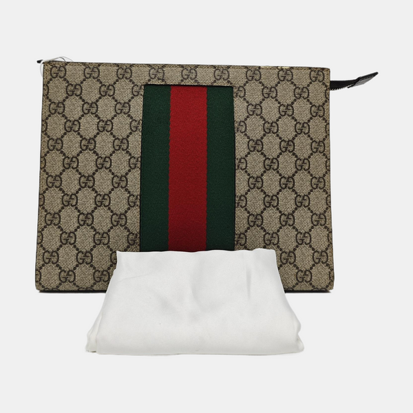 GG Supreme Monogram Coated Canvas Black
