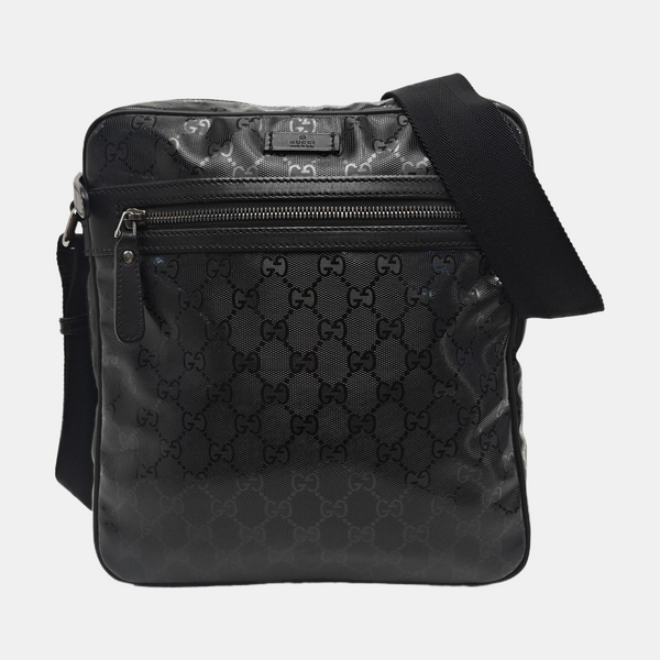 Monogram Coated Canvas Shoulder Bag Black