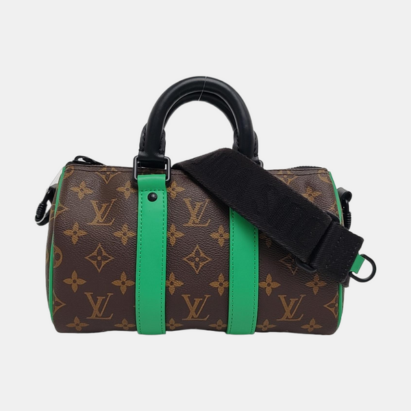KEEPALL 25 Monogram Coated Canvas Brown