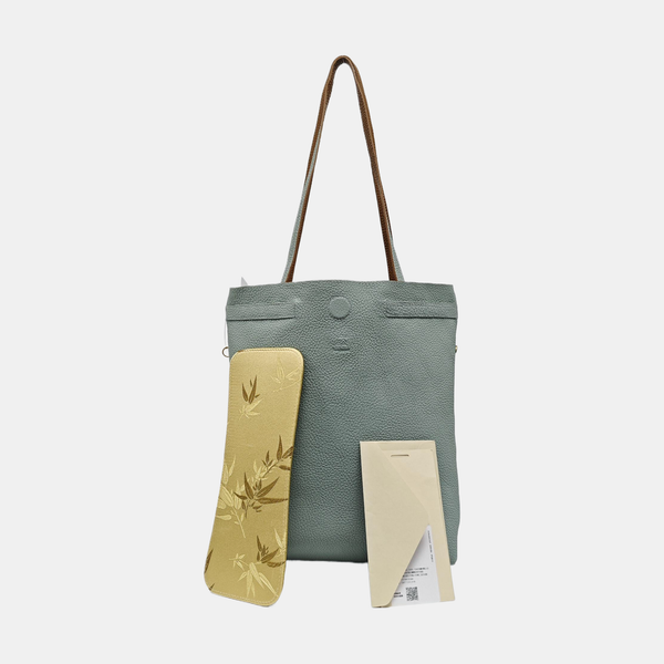 Leather Tote Bag Green