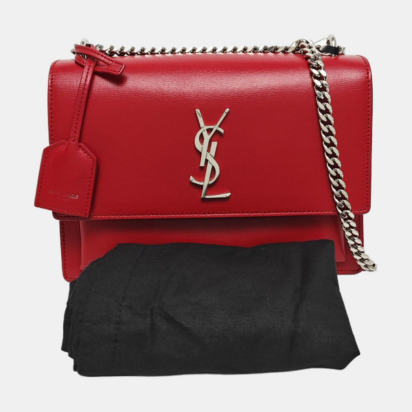 SUNSET Medium Calfskin Red