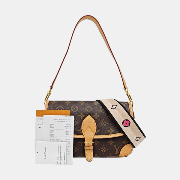 DIANE Monogram Coated Canvas Brown