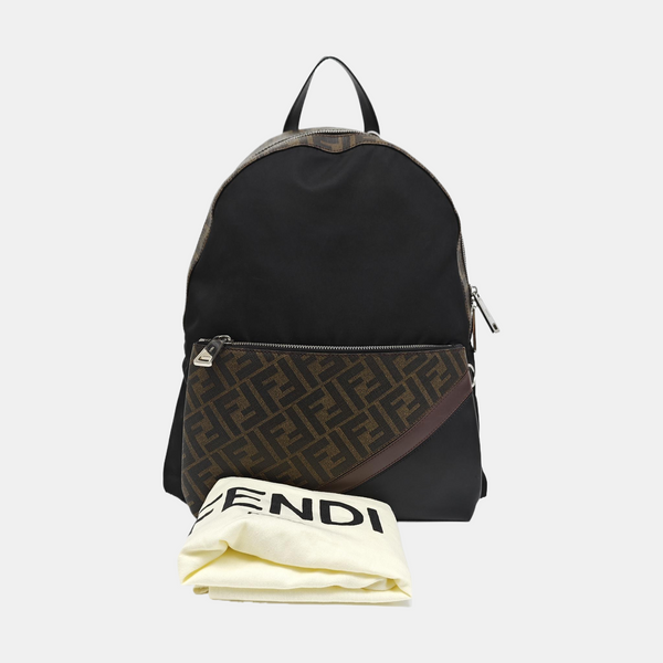 Coated Canvas Backpack Black