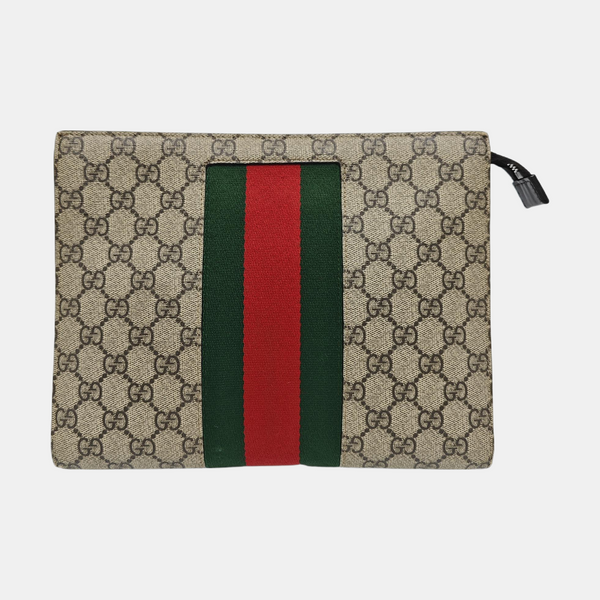 GG Supreme Monogram Coated Canvas Black