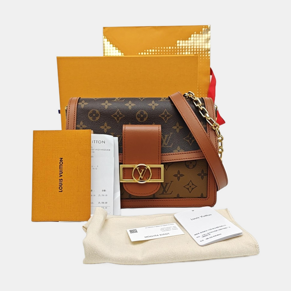 DAUPHINE MM Monogram Coated Canvas Brown