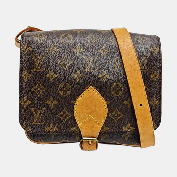 CARTOUCHIERE MM Monogram Coated Canvas Brown