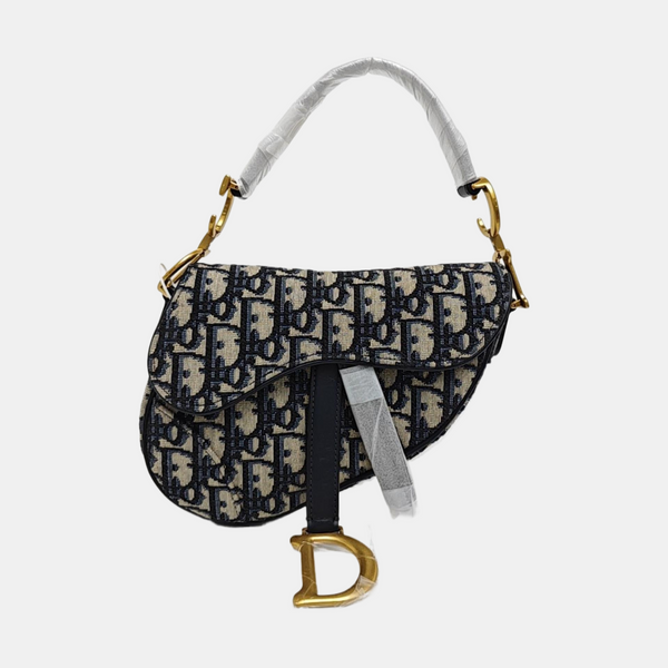 Saddle Mini Oblique Canvas Blue