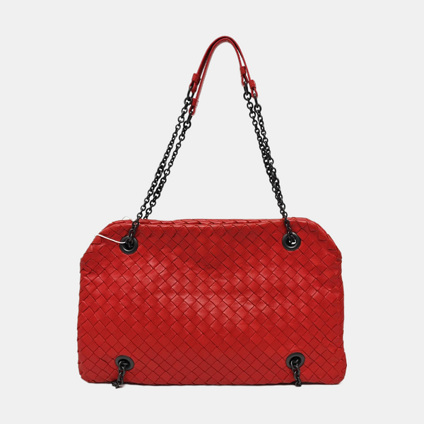 Calfskin Top Handle Bag Red
