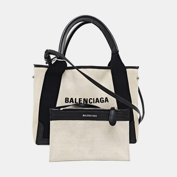Navy Mini Canvas White