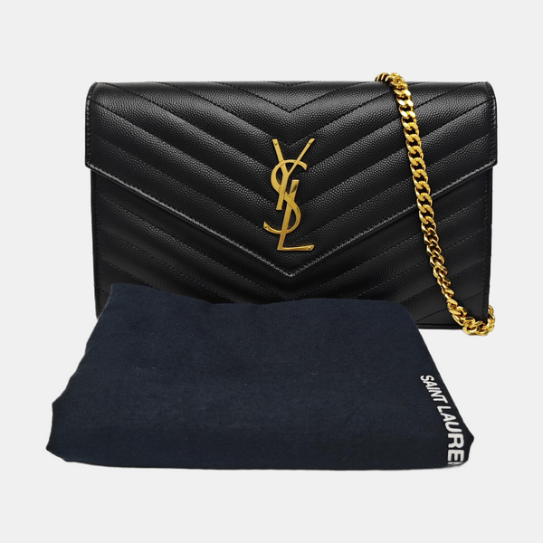 MONOGRAM Medium Chevron Calfskin Black