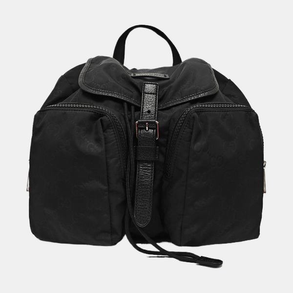 Monogram Nylon Backpack Black