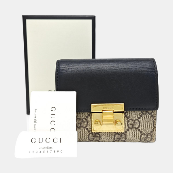 Padlock Monogram Leather Black Wallet