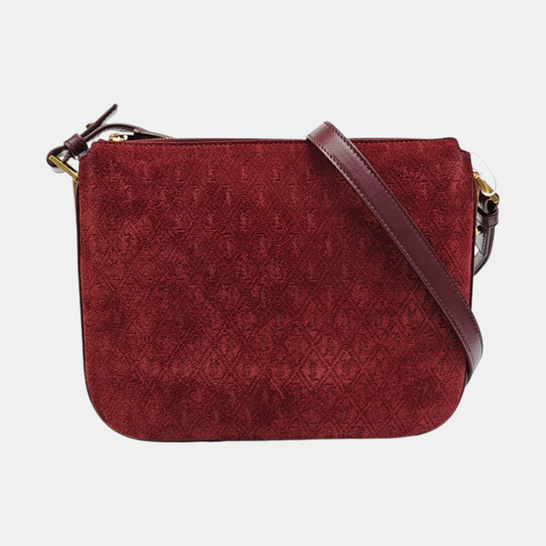 MONOGRAM ALL OVER Suede Red