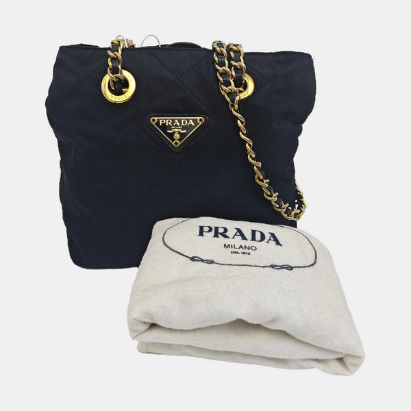 Nylon Shoulder Bag Blue