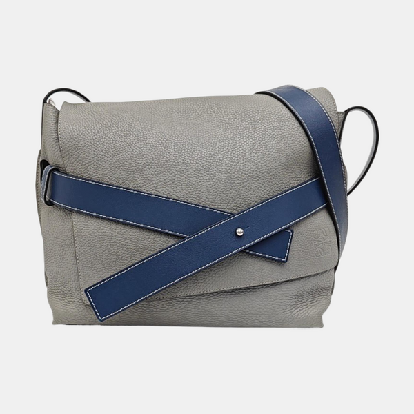 Calfskin Shoulder Bag Gray