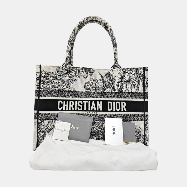 Book Tote Medium Fabric White