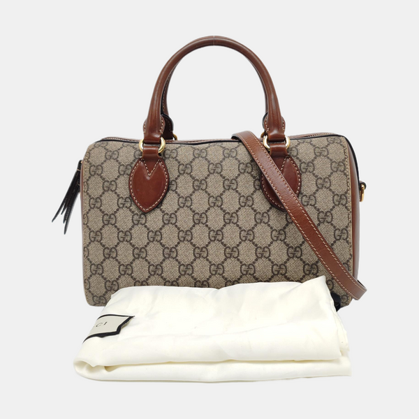 GG Blooms Monogram Coated Canvas Black