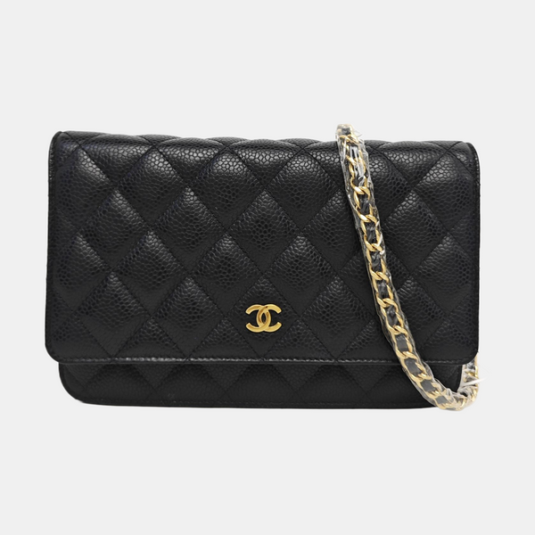 WOC Quilted Grained Calfskin Black