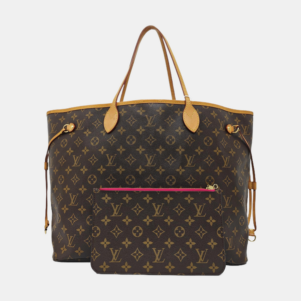 NEVERFULL Monogram Coated Canvas Brown