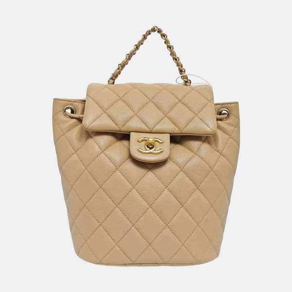 URBAN SPIRIT Quilted Grained Calfskin Beige