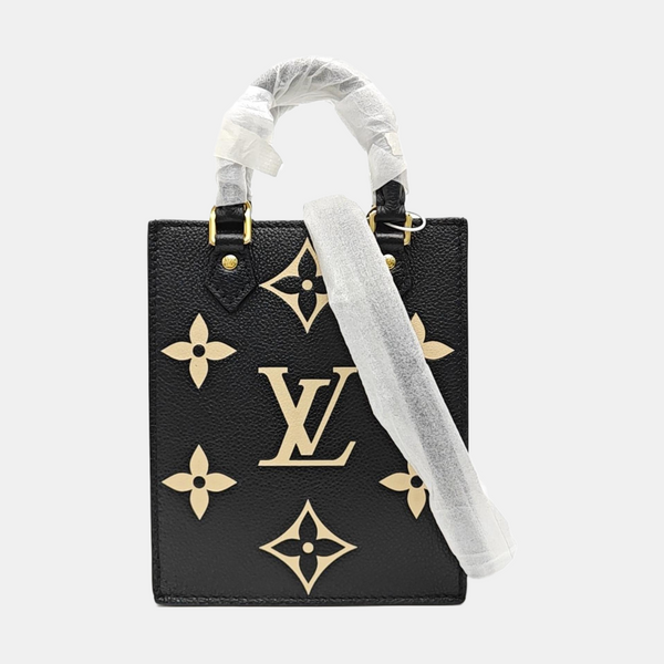 SAC PLAT Mini Monogram Calfskin Black