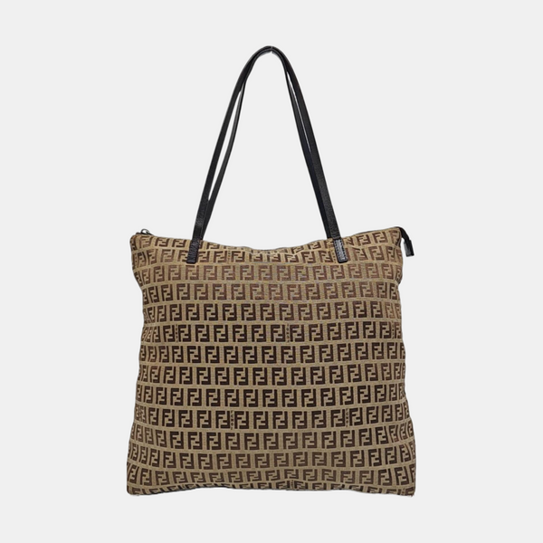 Canvas Top Handle Bag Brown