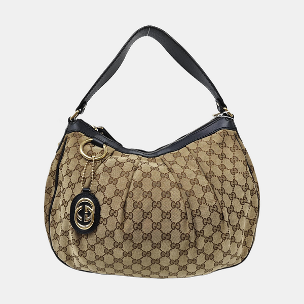 Monogram Canvas Top Handle Bag Brown
