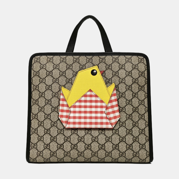 Children’s GG Bucket Monogram Coated Canvas Beige