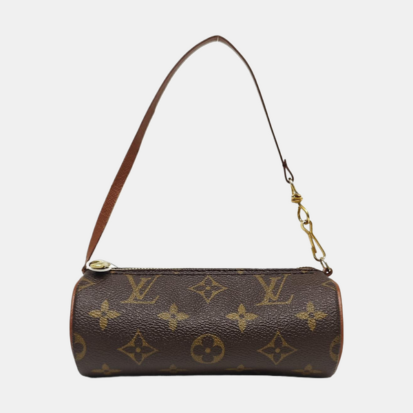 PAPILLON Mini Monogram Coated Canvas Brown