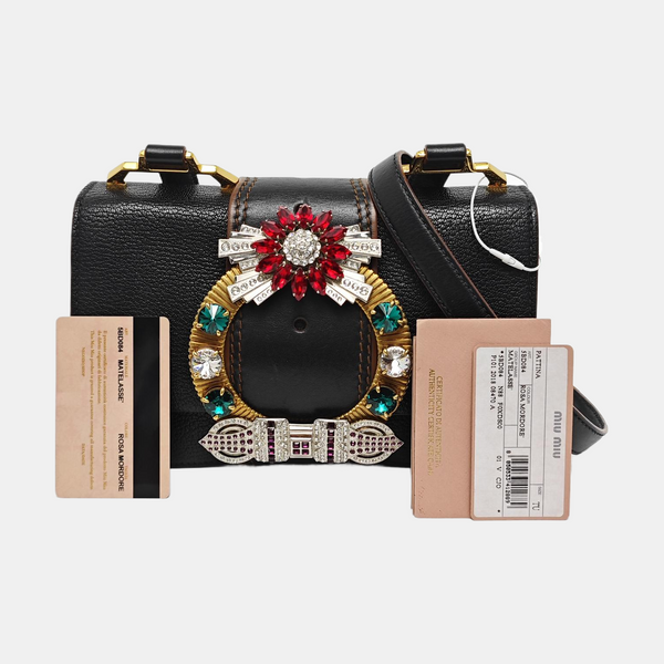 Miu Lady Calfskin Black
