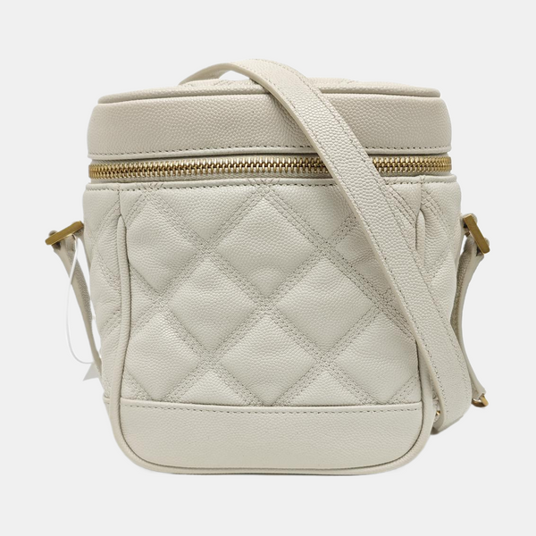 80'S VANITY Quilted Calfskin White