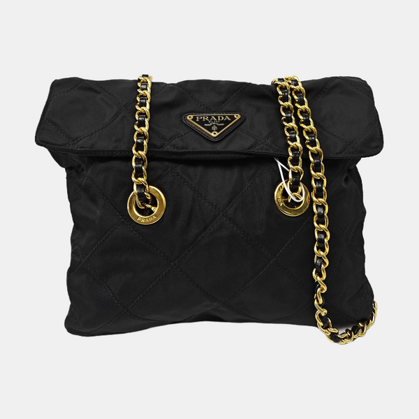 Nylon Quilted Nylon Black