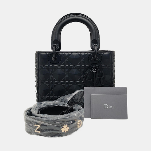Lady Dior Small Cannage Calfskin Black