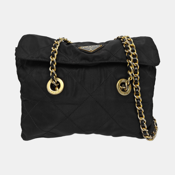 Nylon Quilted Nylon Black
