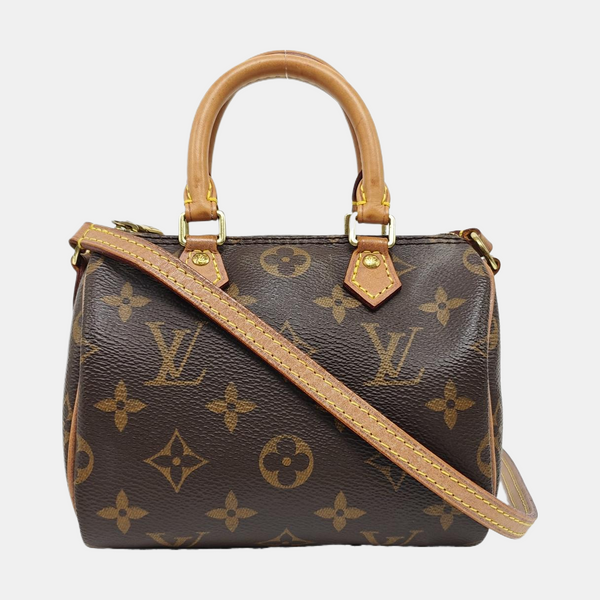 SPEEDY Nano Monogram Coated Canvas Brown