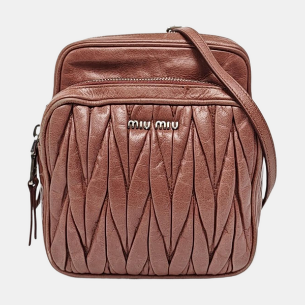Matelassé Quilted Calfskin Brown