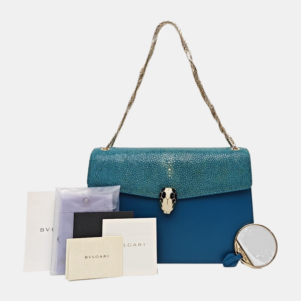 SERPENTI FOREVER Medium Calfskin Green