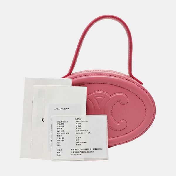 Authenticated pre-owned TRIOMPHE Calfskin Pink - Top Handle Bag at Looply