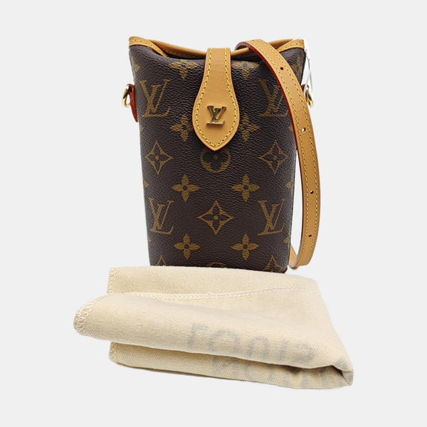 FOLD ME Monogram Coated Canvas Brown