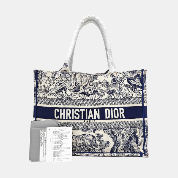 Book Tote Medium Canvas Blue