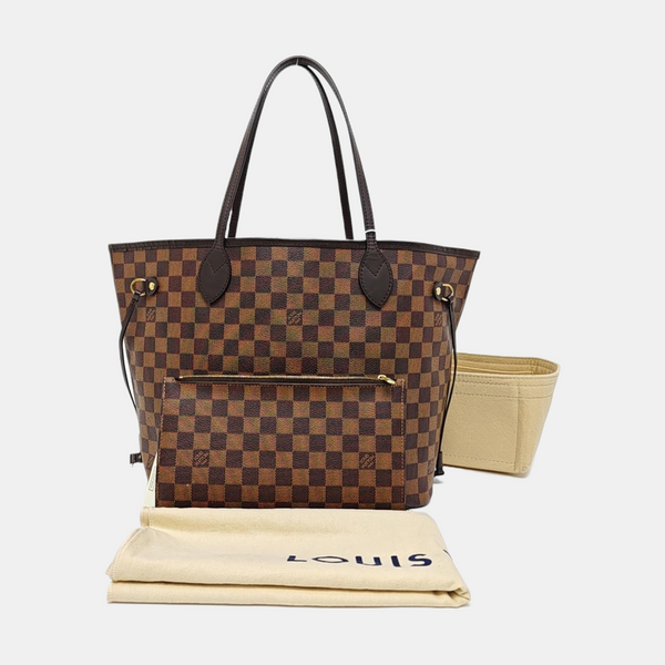 NEVERFULL MM Damier Ebene Coated Canvas Brown