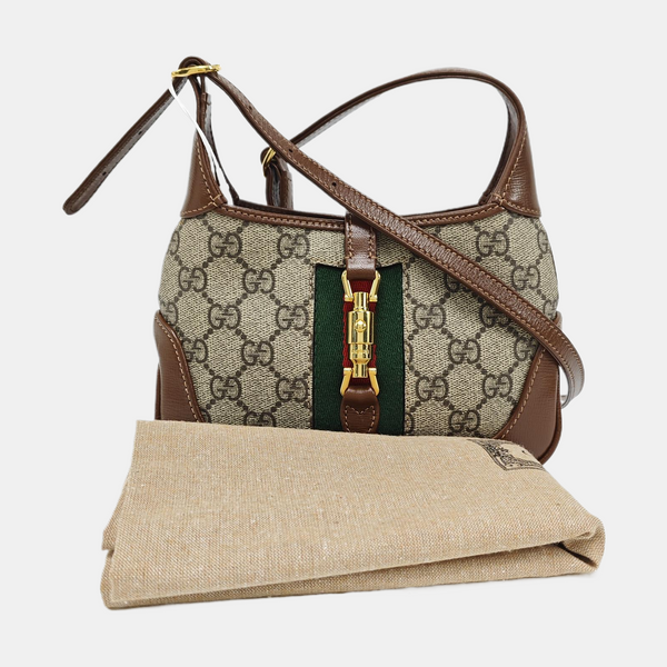 Jackie 1961 Mini Monogram Coated Canvas Beige